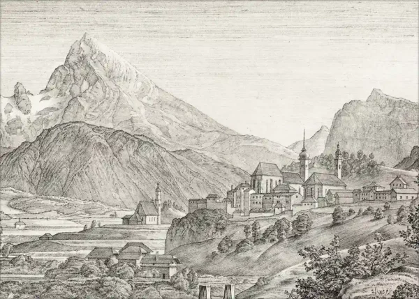 Górska wioska - wydruk na papierze
