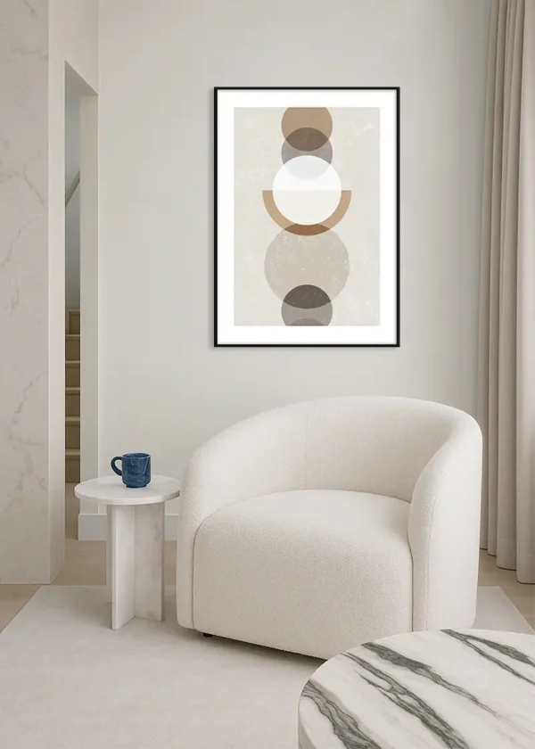Plakat Modern Szary Beż