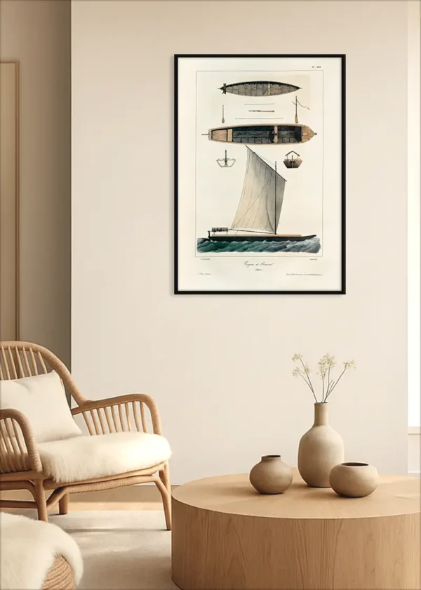 Plakat Statek Vintage