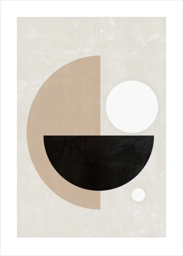 Plakat Modern Art Beż & Czerń