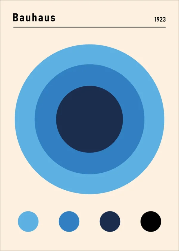 Plakat Bauhaus Blue Design