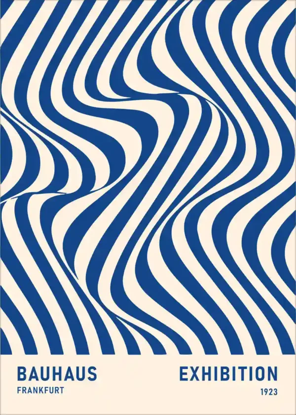 Plakat Bauhaus Blue Wave