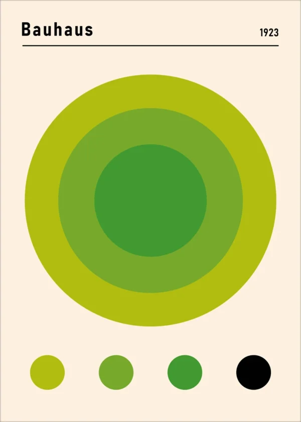 Plakat Bauhaus Abstract Green