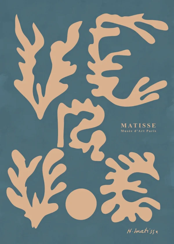 Plakat Matisse Koral Blue