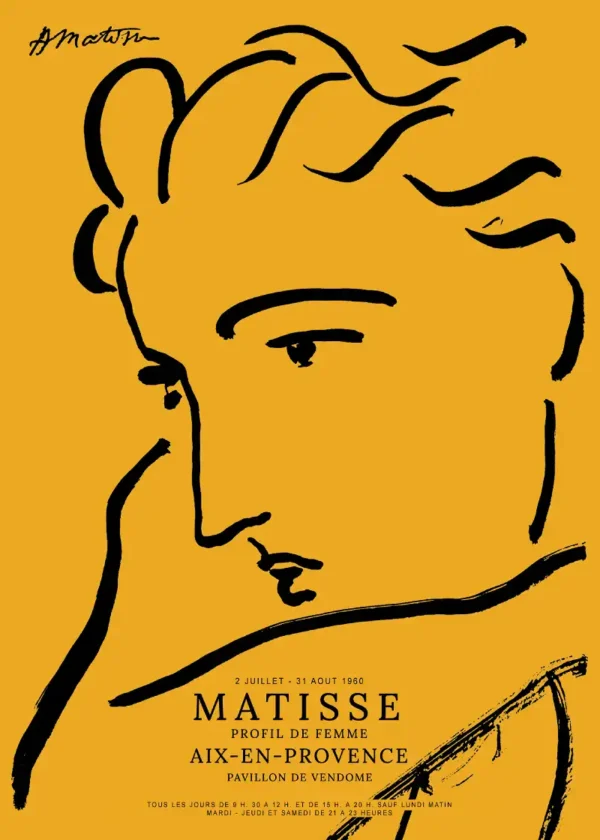Plakat Matisse Profil de Femme Orange