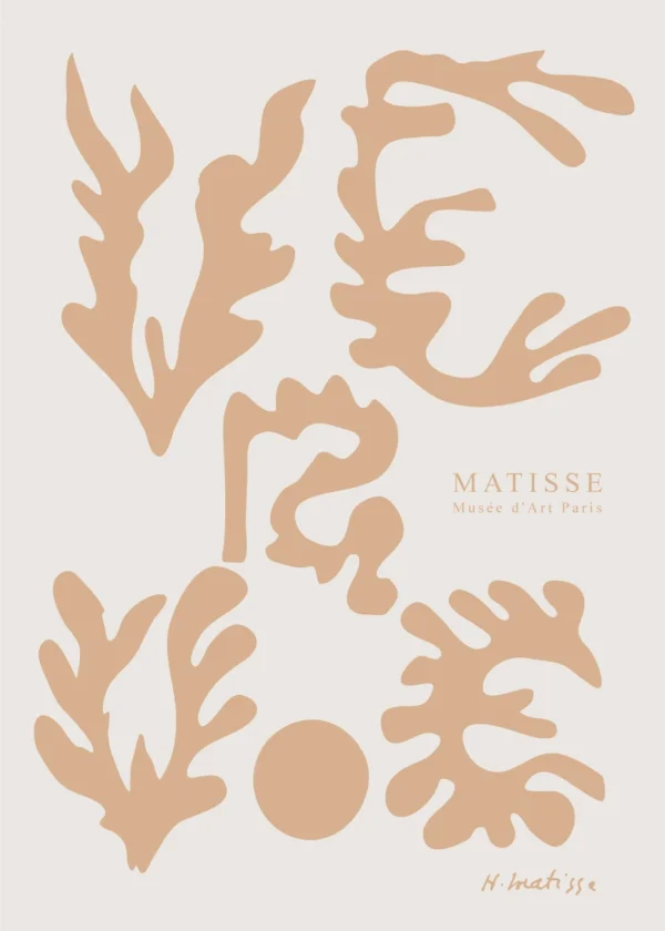 Plakat Matisse Koralowce Beige