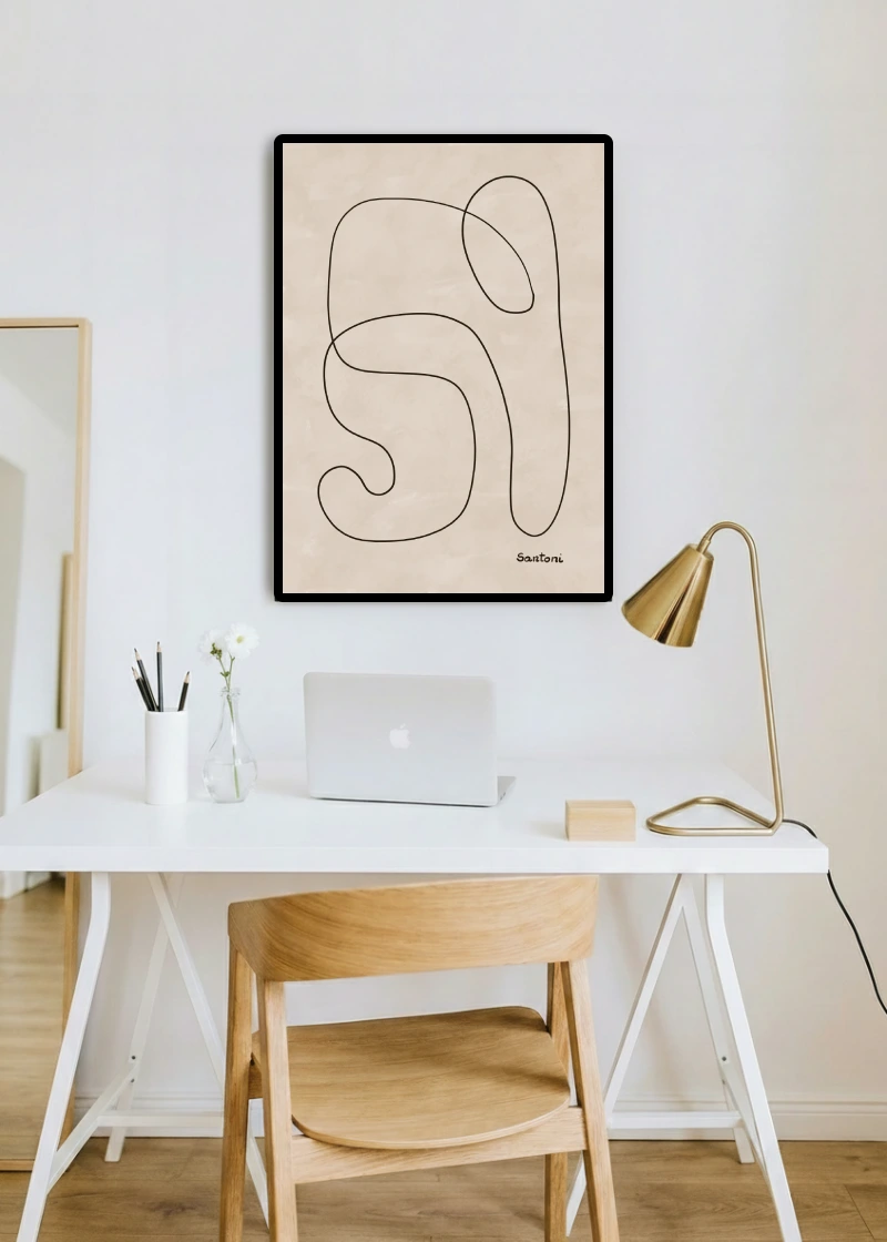 Plakat One Line Art Santoni No 4 - obrazek 2