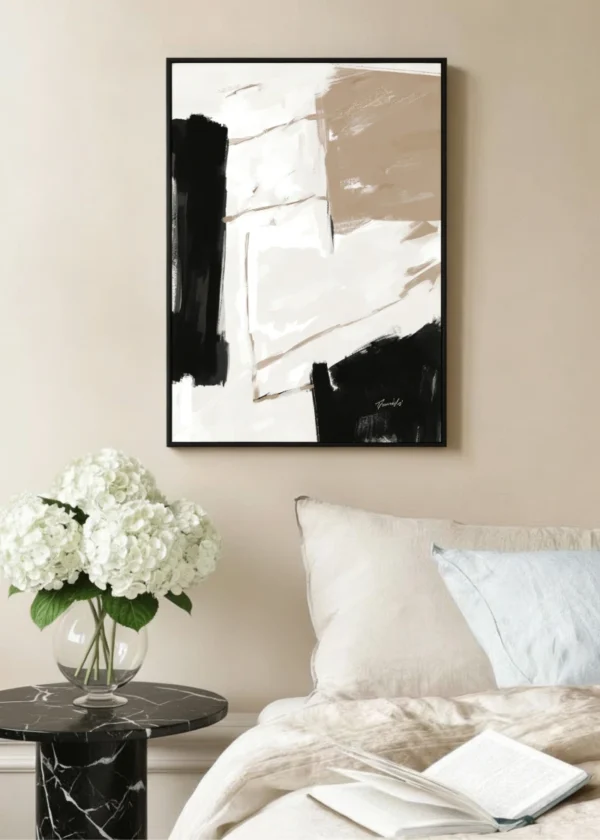 Plakat Abstrakcja Black & Baige