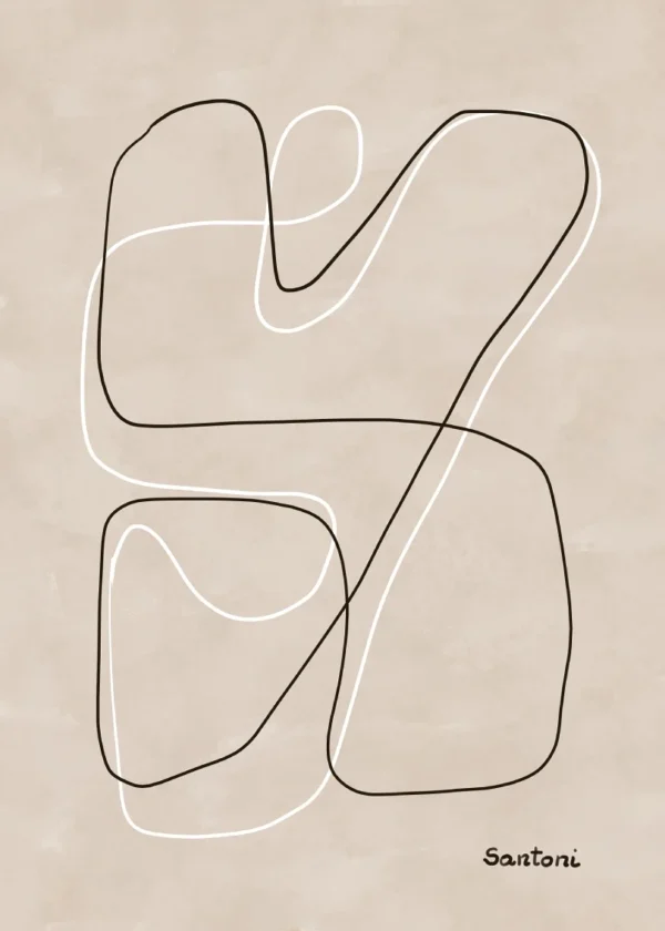 Plakat One Line Art Santoni No 3