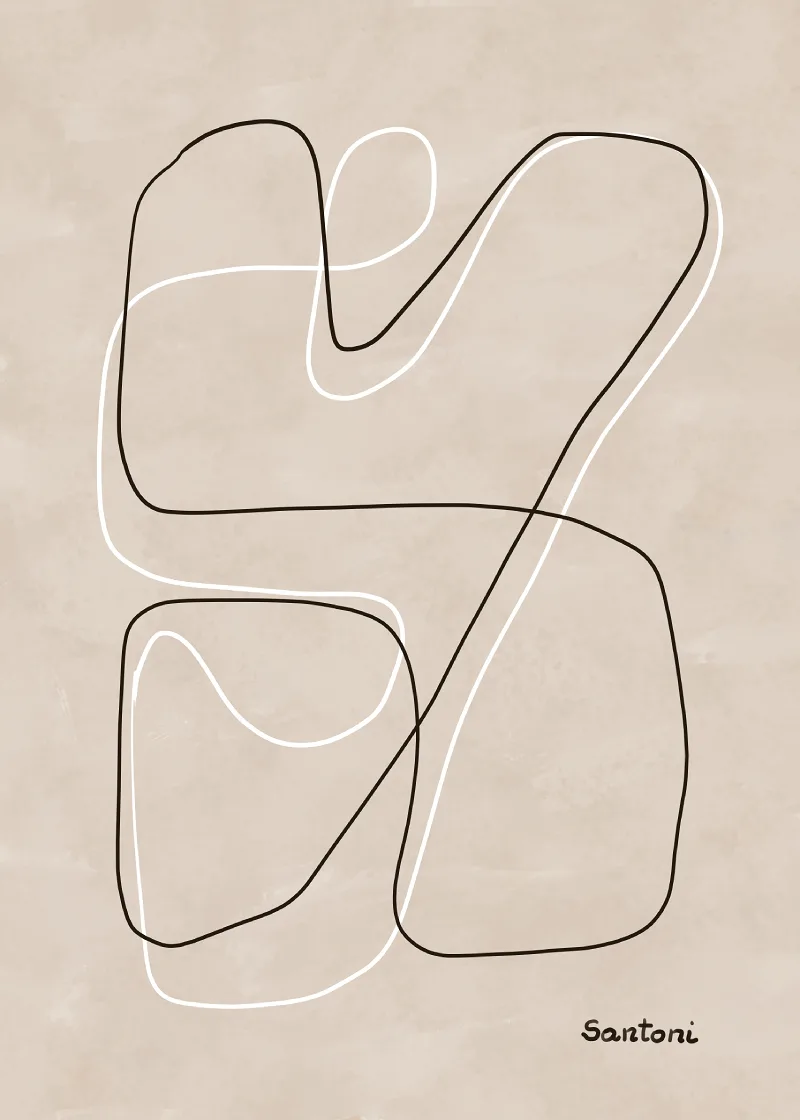 Plakat One Line Art Santoni No 3