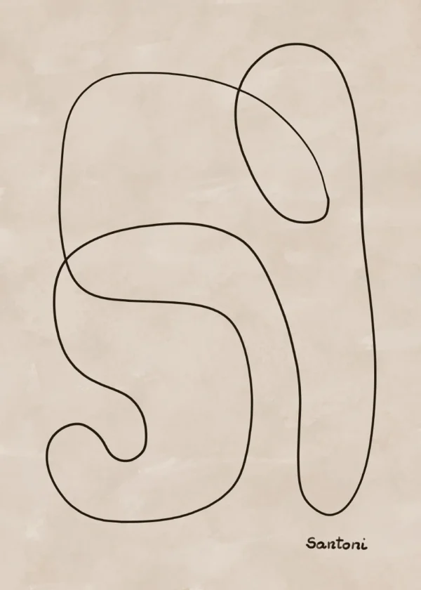 Plakat One Line Art Santoni No 4