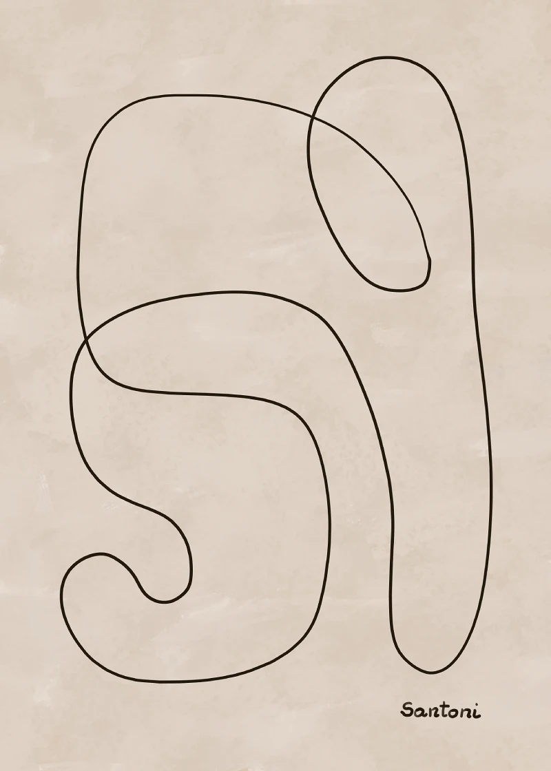 Plakat One Line Art Santoni No 4