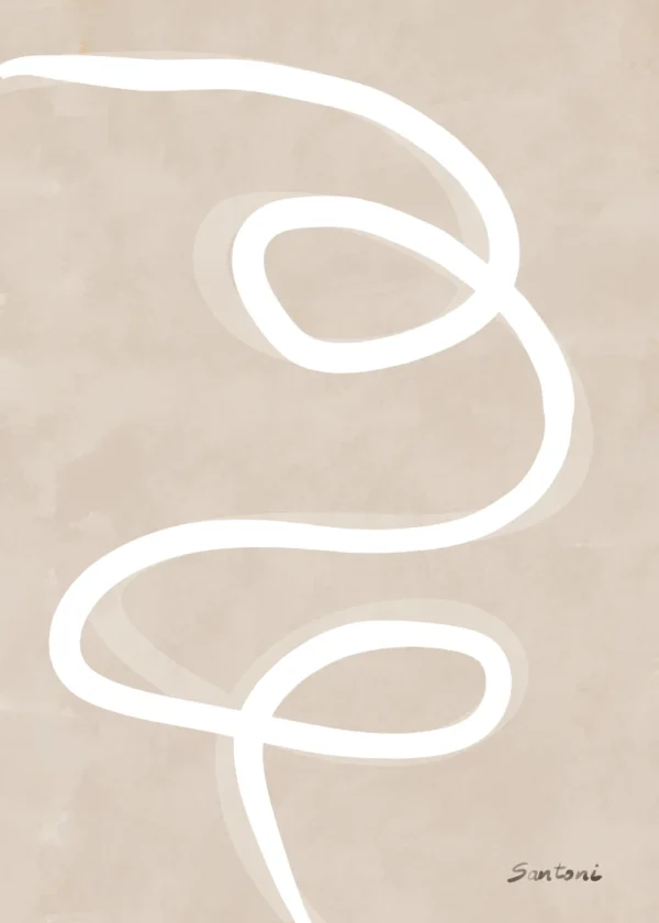 Plakat One Line Art Santoni No 2